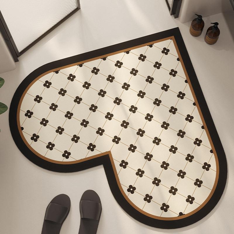 French Superior Bathroom Floor Mat Entry Door Toilet Toilet Toilet Door Non-slip Absorbent Diatom Mud Foot Mat