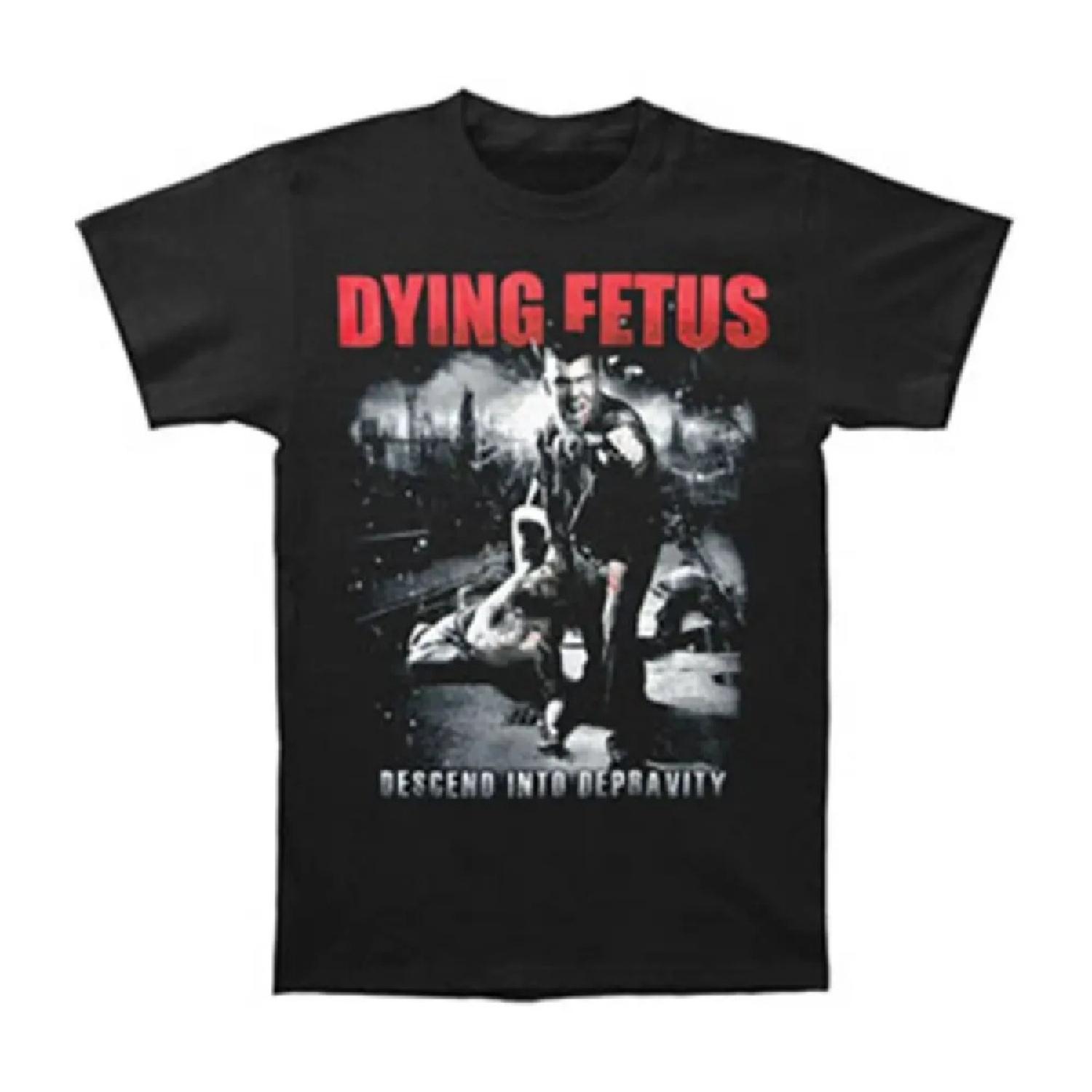 

Men s Dying Fetus Descend Into Depravity T-shirt XX-Large Black XXXXXL чёрный
