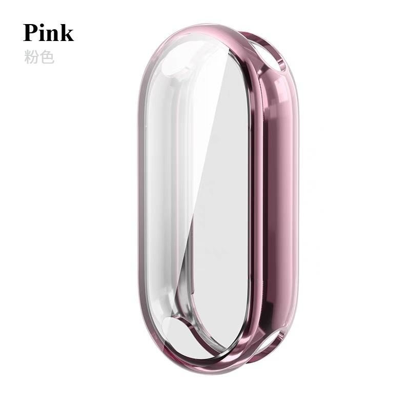 

ТПУ чехол для Xiaomi Smart Band 10 9 8 NFC Мягкая защита экрана Рамка Бампер для Xiaomi Mi Band 10 Керамический Mi Band 9 8 Крышка Корпус Mi Smart Band 8 розовый