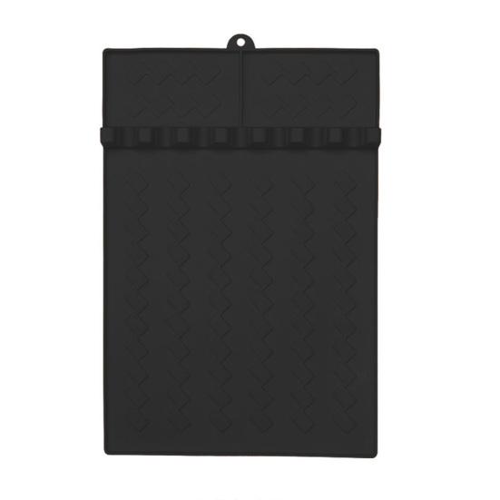 Silicone Barbeque Tool Mat, Food-Grade Heat Resistant Grill Mat, Non-Slip Easy Cleaning Spatula Mat, for Outdoor Grill Kitchen Counter