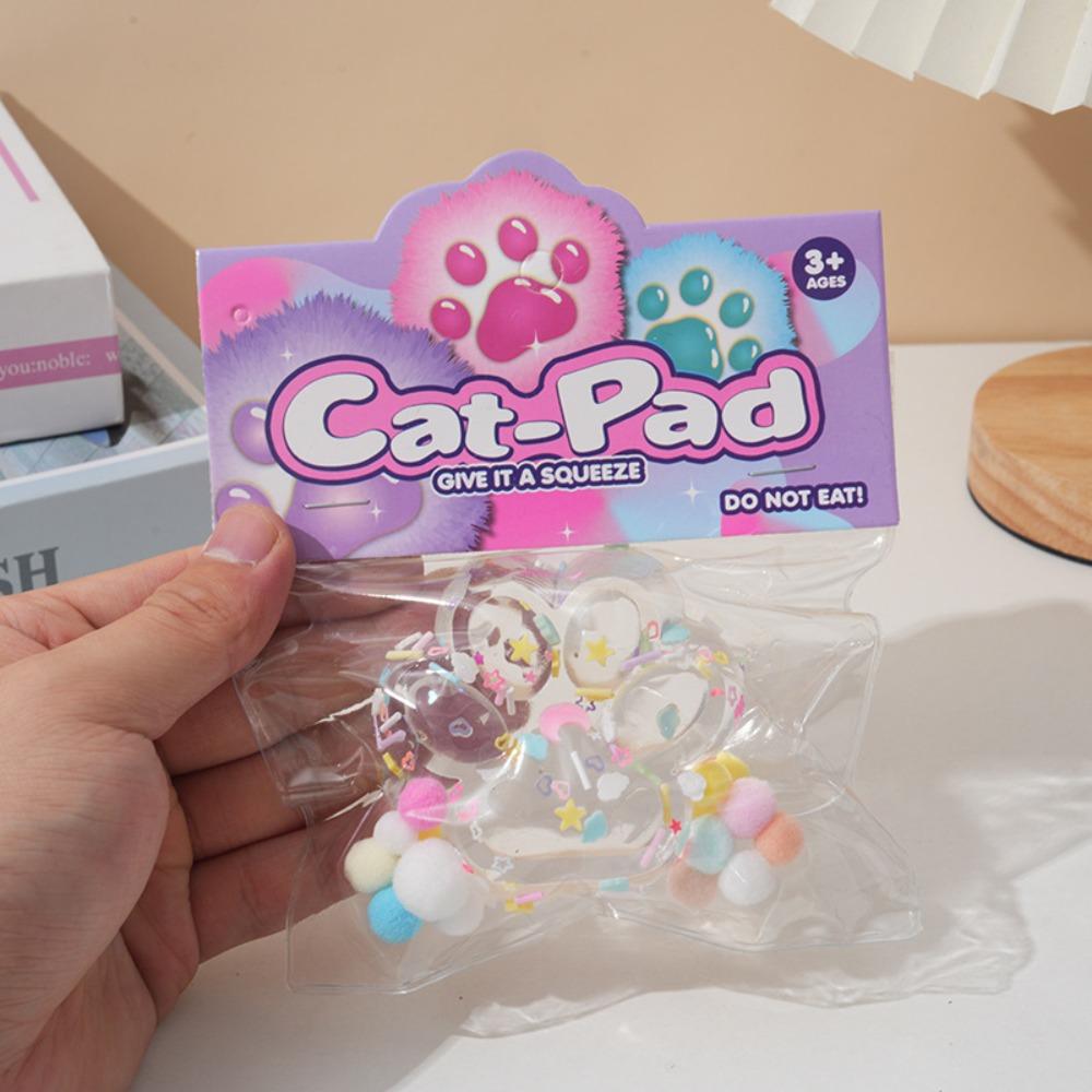 Sticky Squeeze Cat Paw Toys Slow Rising Amethyst Cat Paw Cute Slow Rebound Toy