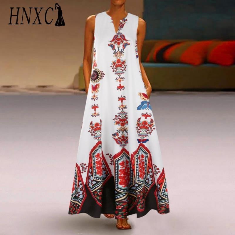 HNXC Lockeres ärmelloses Sommerkleid für Damen