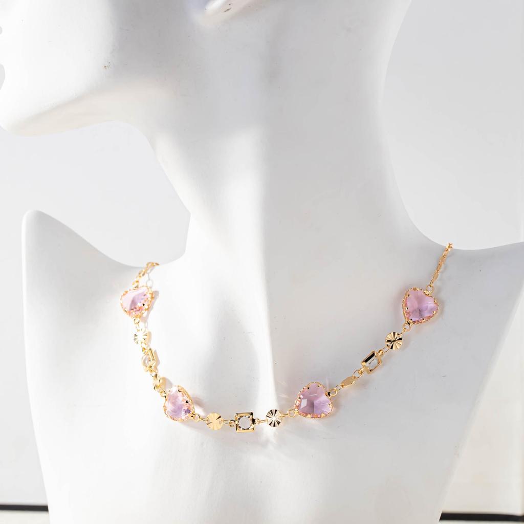 Cross-Border Vintage French Crystal Necklace: Elegant, Luxurious, Versatile Clavicle Chain for Women