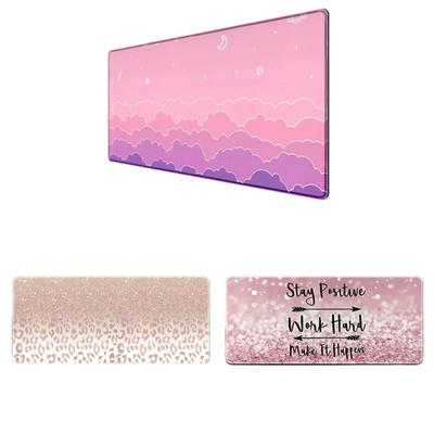 Leopard Print Desk Mat Pink Keyboard Mat Home Office Accessories Large Mouse Pad