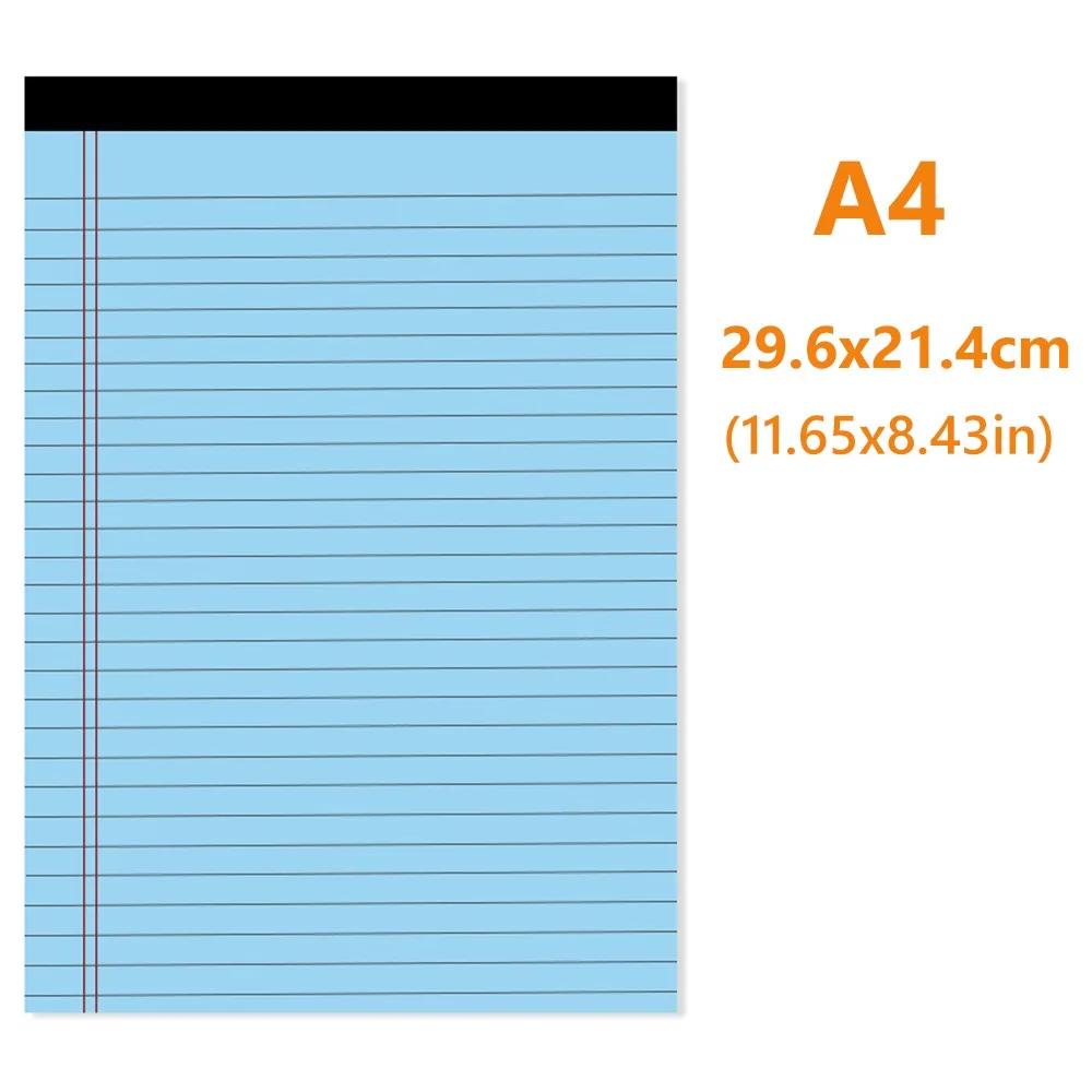 New Durable Portable High Quality Thicken A5/A4 Notebook 50Sheets Tearable Legal Pad Memo Pad School Office
