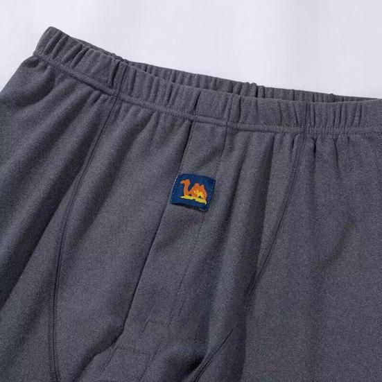 Hommes hiver bas pantalon élastique couleur unie U convexe taille réglable épais chaud Homewear pyjama pantalon hiver sous-vêtement thermique