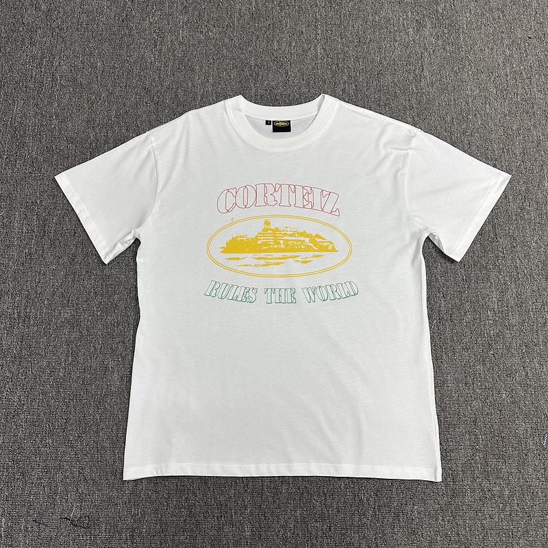 Corteiz Alcatraz Series T-shirts for Men and Women, Short-sleeve Short Sleeve with Lettered Logo Print Crew Neck Loose Casual T-shirt