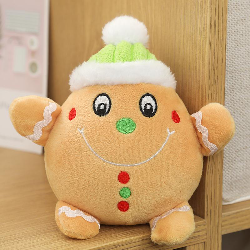

Christmas Dog Toys Cartoon Cat Interactive Bite Resistant PP Called Doll Santa Claus Penguin Pet Plush Voice Grinding Doll Toys