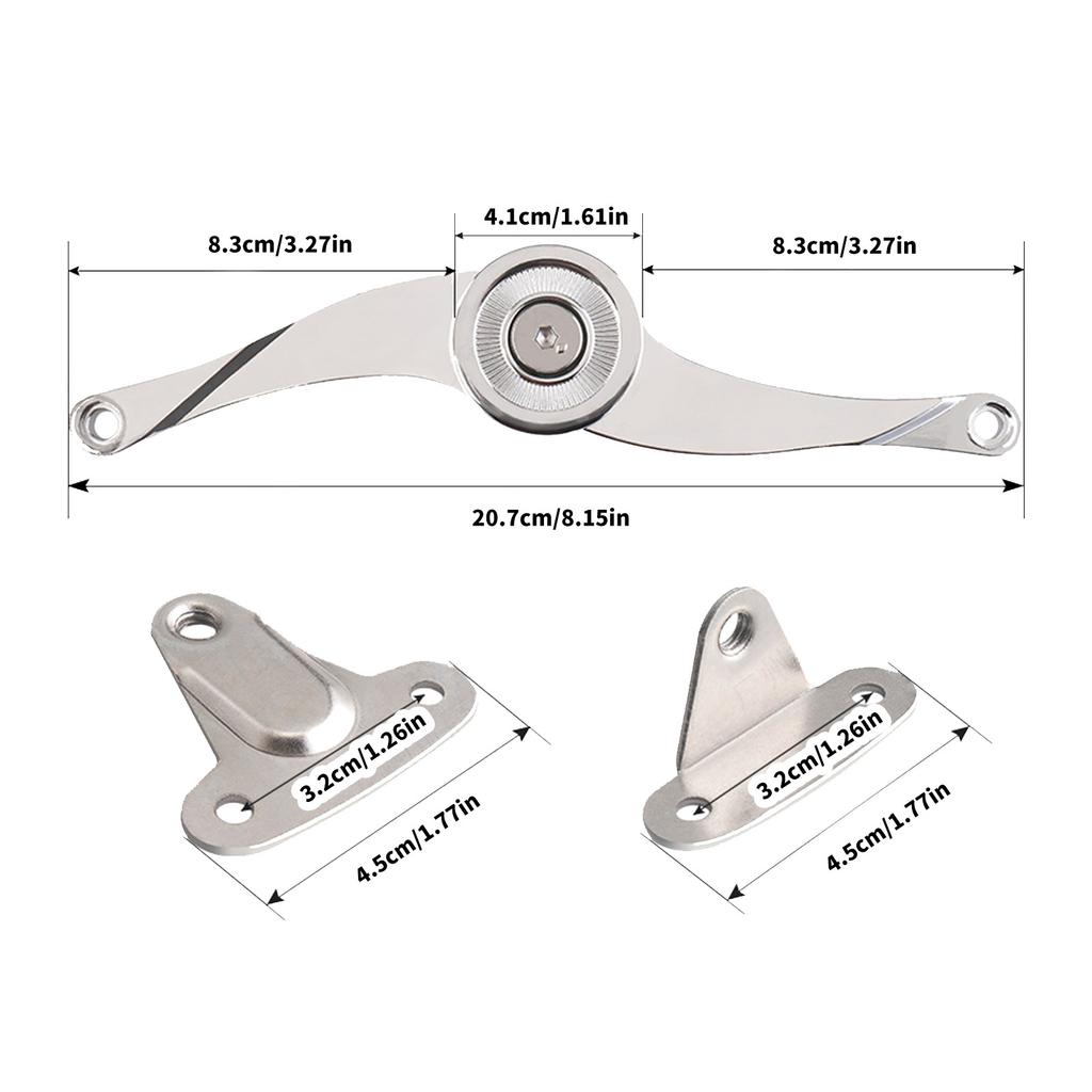 2Pcs Soft Close Chest Hinge Heavy Duty Lid Support Hinges Soft Close Folding Lid Stay Hinge for Cabinet Wardrobe