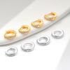 Luxury Gold Plated Round Huggie Earrings With Half Pave Crystals Chic High Quality Fashion Jewelry For Women