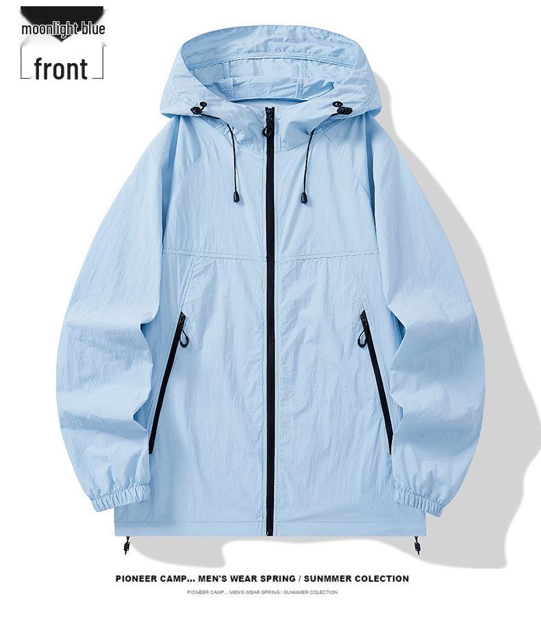 Men's 2025 Summer Lightweight Nylon Hooded Sun Protection Jacket - Stretchy, Skin-Friendly, Breathable, UV Protection, Couple's Design.