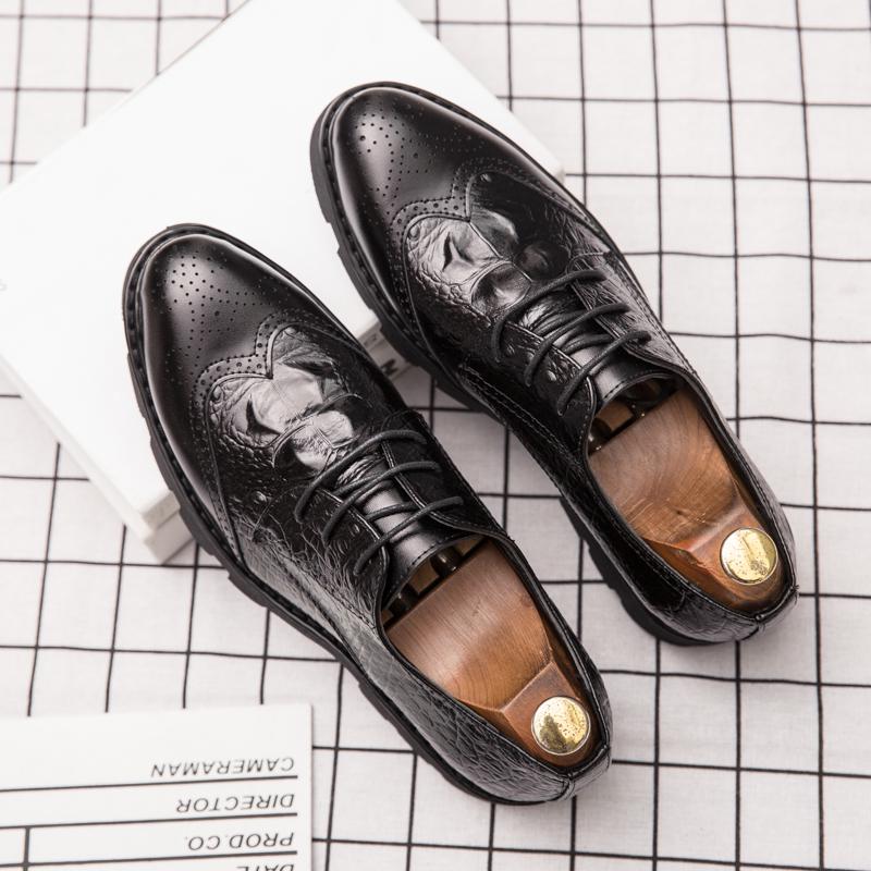 FashionMens Shoes Casual Luxury Formal Shoes Brand Fashion Elegant Oxford Dress Party Wedding Shoes Brogue Zapatos De Hombre De Fiesta