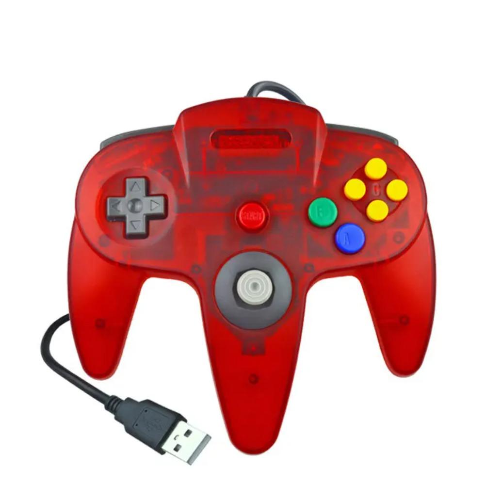 N64 Controller Klassisch USB Kabelgebunden Fernbedienung Gamepad Gaming Joystick Zubehör Klassisch 64 Konsole Retro Spiele für Mac Computer PC