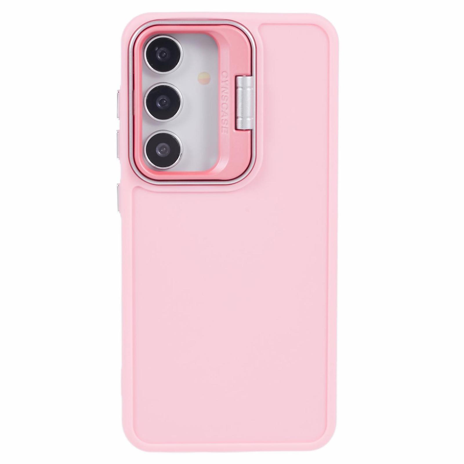 

QH Series for Samsung Galaxy S24+ Case Silicone Kickstand Phone Cover Pink