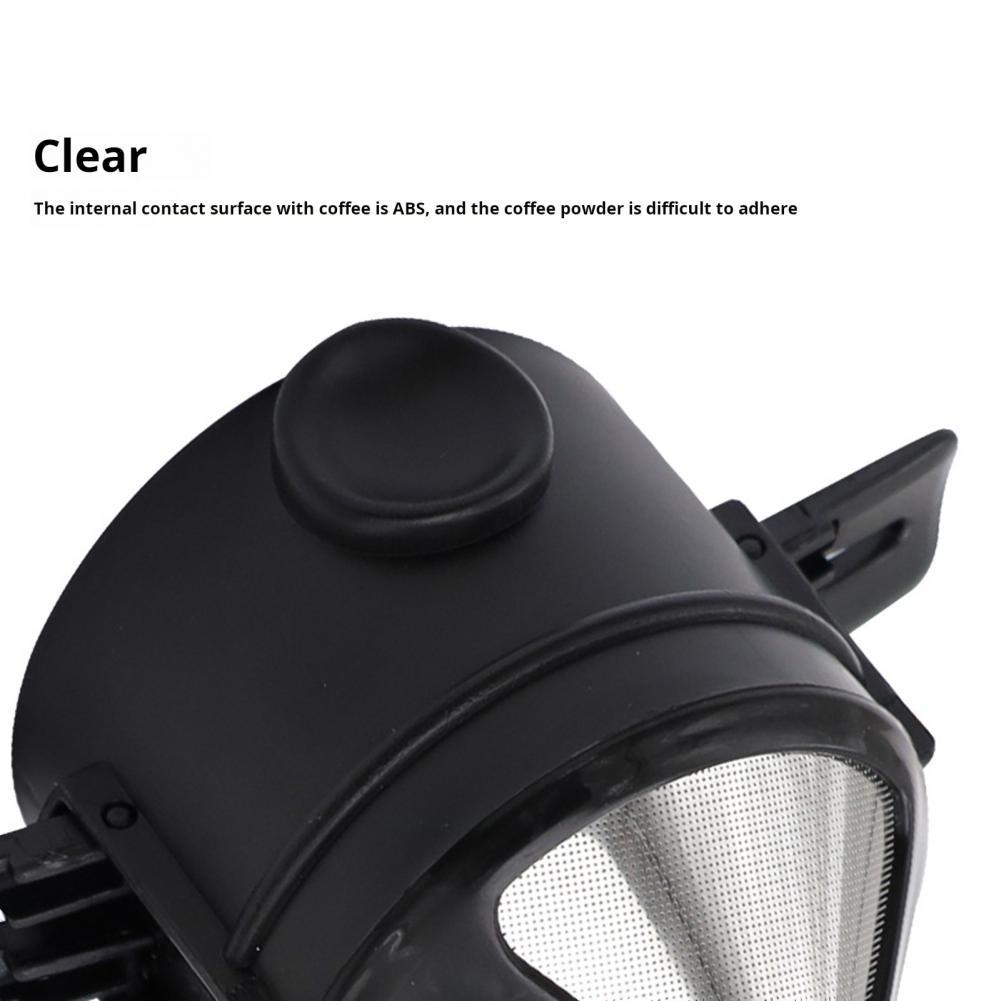 Pour Over Coffee Dripper Stainless Steel Coffee Maker Double-Layer Filter Eco-Friendly Cone Filter Easy to Clean Reusable Coffee