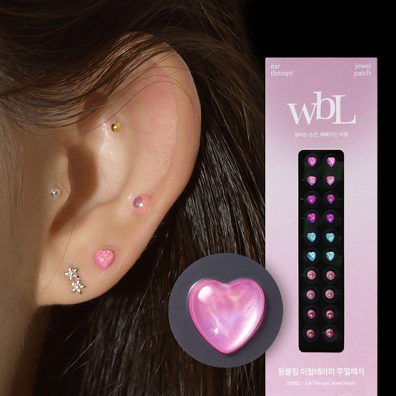 Glim Heart Round Mix Acupuncture Jewel Patch