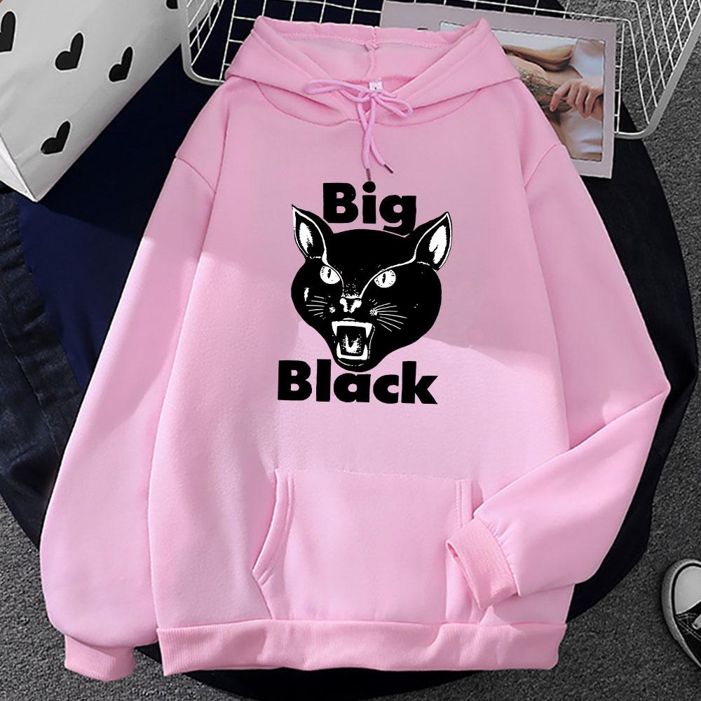 Big Black Band Hoodies CAT Graphic Printing Sweatshirts Heavy Mental Style Pullovers Hooded Men Women Clothes
