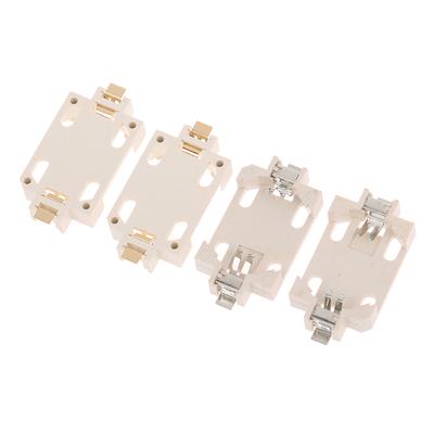 10 Stück Weißes Gehäuse Vergoldet Verzinnt Knopfzellenhalter Für Cr2032 Cr2025 Bs-6 Smd Knopfzellenhalter Buchse Gehäuse