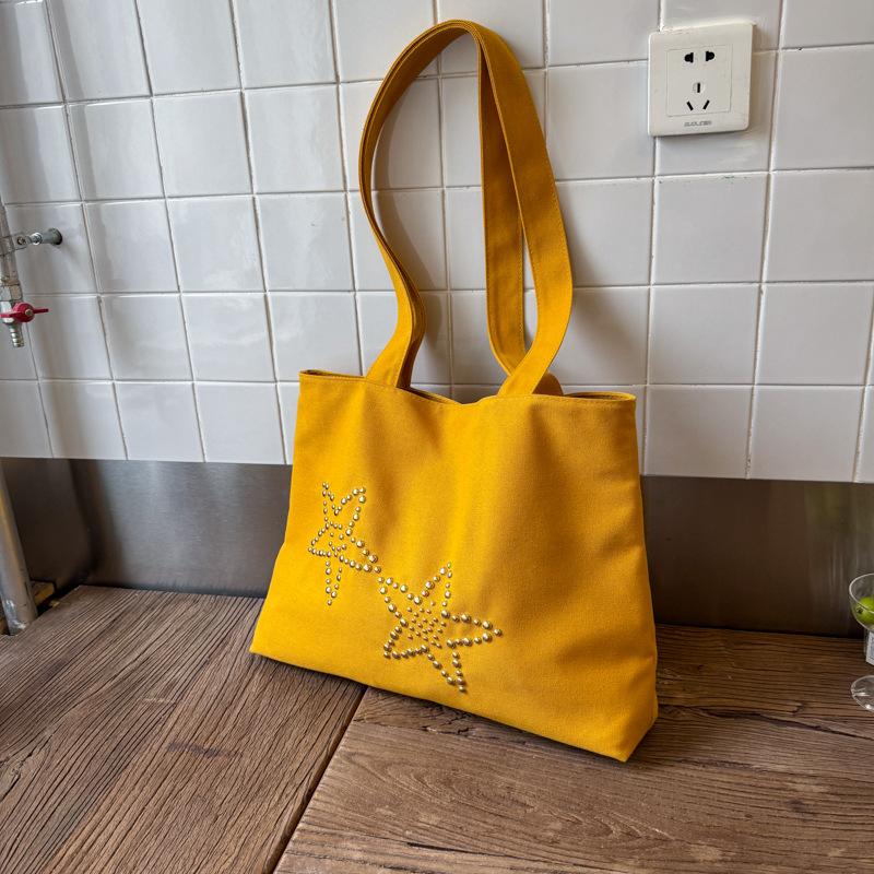 

Летняя вместительная высококлассная сумка-тоут для поездок на работу, женская новая модная красная парусиновая сумка через плечо жёлтый