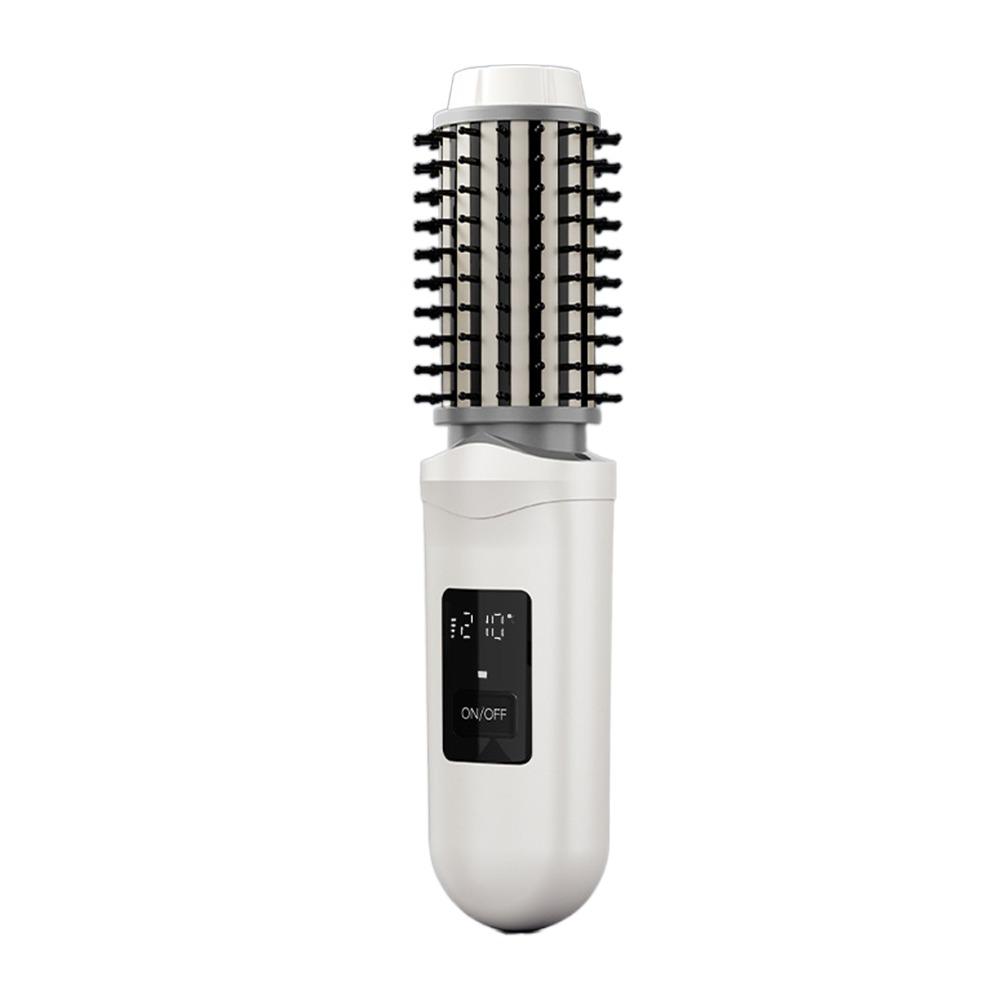 New Cordless Ionic Hair Straightener Brush Portable USB Rechargeable Straightener Curler 2 in 1 Anti Damage Hot Comb Hair Care