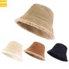 Autumn And Winter Corduroy Bucket Hat Warm Thickened Bucket Hat Double-Sided Wear Lamb Wool Basin Hat Jdpm-59