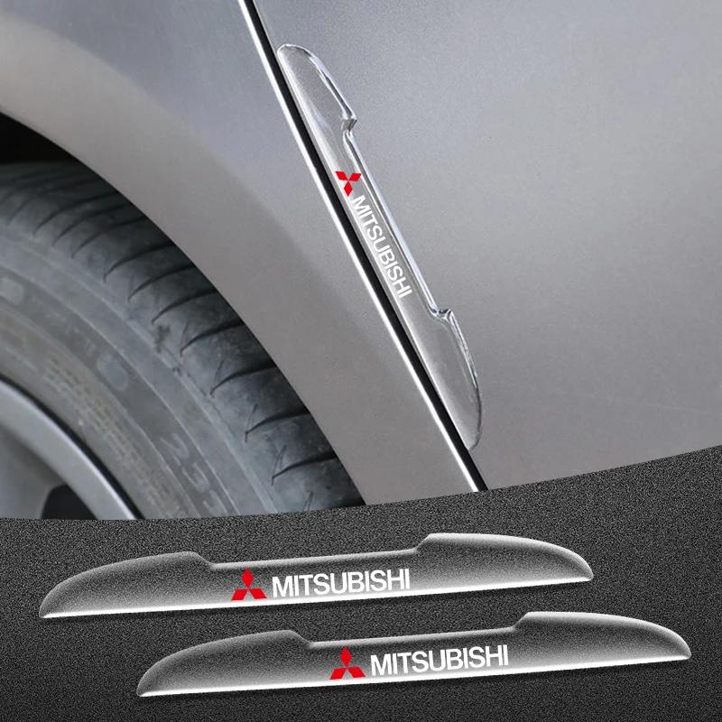 4pcs Clear Car Door Edge Protective Stickers For Mitsubishi ASX Lancer Pajero Outlander L200 EVO Lancer EX Car Accessories Decor