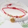 Handmade Braid Lucky Sheep Red String Bracelet Chinese Zodiac Sign New Year Rope Braided Bracelet Gifts For Women Men Kids