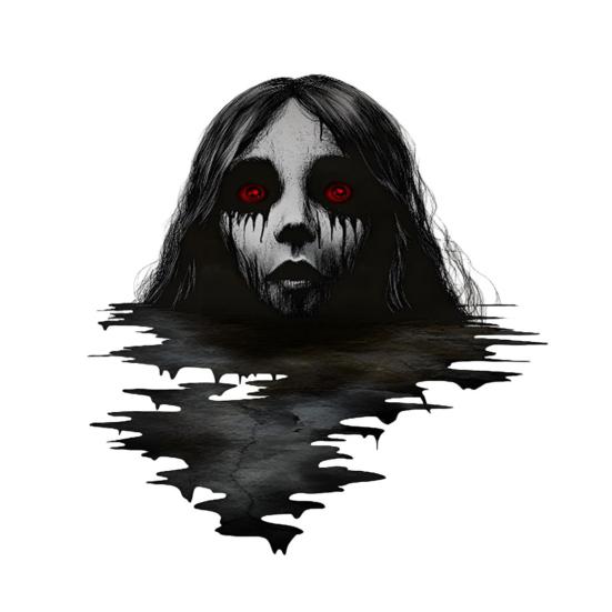 1 Set Halloween Female Ghost Sticker Waterproof PVC Self-adhesive Creepy Home Bedroom Living Room Wall Floor Decoration 3D Effect Lady Ghost Decal