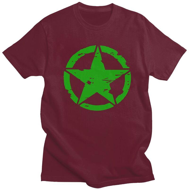 Custom Mens US Tactical Military Star T Shirts ShortSleeve Cotton Tshirts Streetwear Tshirt Casual Tee Loose Fit Clothes