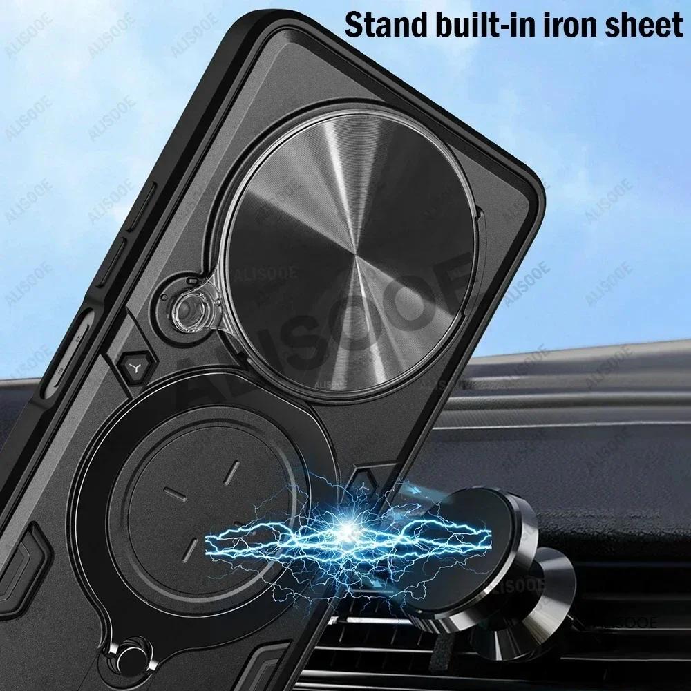 Armor Funda for Honor X9C 5G Case Slide Camera Ring Stand Protection Cover for Honor X60 Pro Shockproof Capa