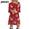 JPNTKY Fashion Autumn Winter Long Sleeve O-Neck Casual Dresses