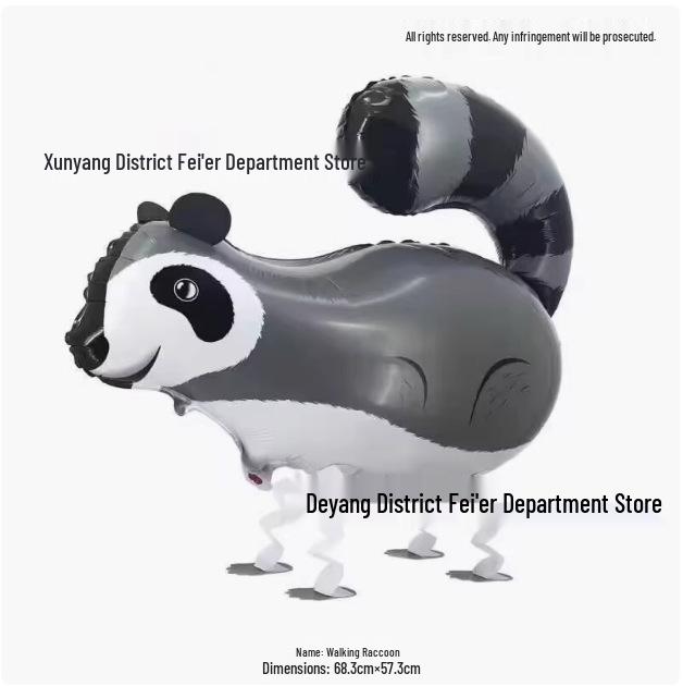 Cartoon Animal-Shaped Walking Pet Balloon for Children's Birthdays