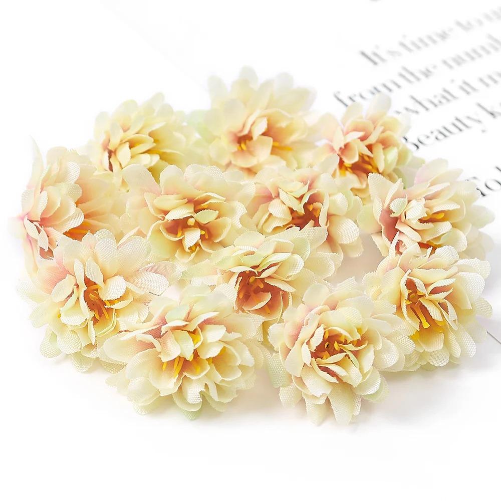 10/20/50 Pièces Roses Artificielles Mini Têtes de Fleurs en Soie Fleurs Simulées Décoration Maison Chambre Accessoires Couronne DIY Décoration Mariage