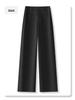 Women's Khaki Wide-Leg Suit Pants: 2025 Spring High-Waist Straight-Leg Style for Casual and Formal Wear