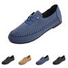 Women Round Toe Flat Shoes Casual Slip On Loafers Soft Sole Moccasins Stitching Design Comfortable Walking Shoes for Everyday Use