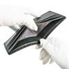 Inden Billfold No Coin Black with Black Ajiro Weave [Inden-ya] Bi-fold Wallet, I, Pocket, Deerskin, Lacquer, Pattern, 2005-01-158