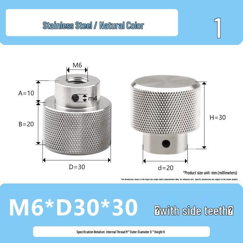Hongkangming Stainless Steel Knurled Hand-Twist Nut for M3-M12.