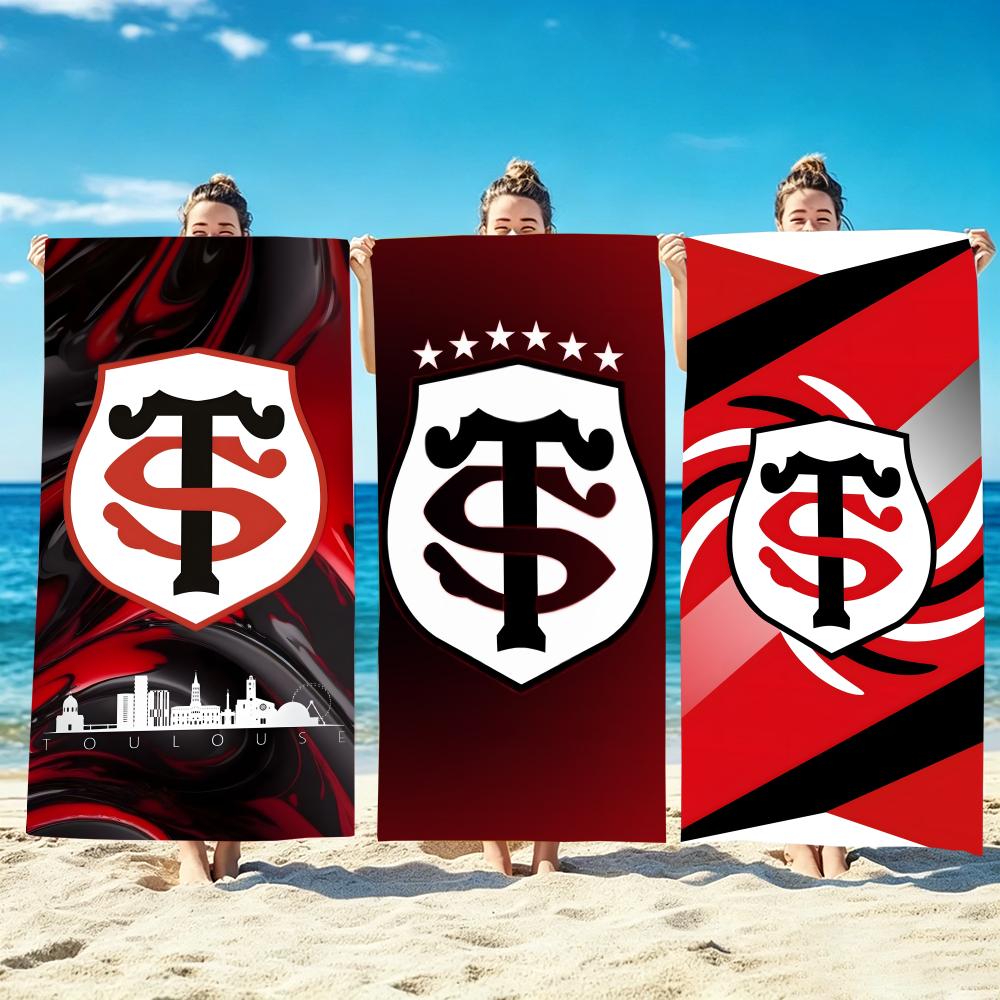 Asciugamano S-Stade Toulousain Asciugamano da spiaggia in microfibra, ad asciugatura rapida, senza sabbia, fibra ultrafine, super morbido.