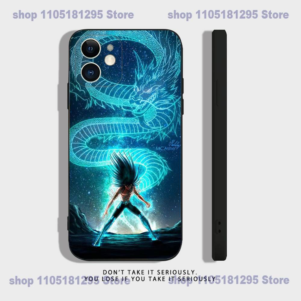 S-Saint Seiya Knights Phone Case For iPhone 17,16,15,14,13,12,11,XR,Pro,XS,Max,XR,Plus,Mini Soft Silicone Black Shockproof