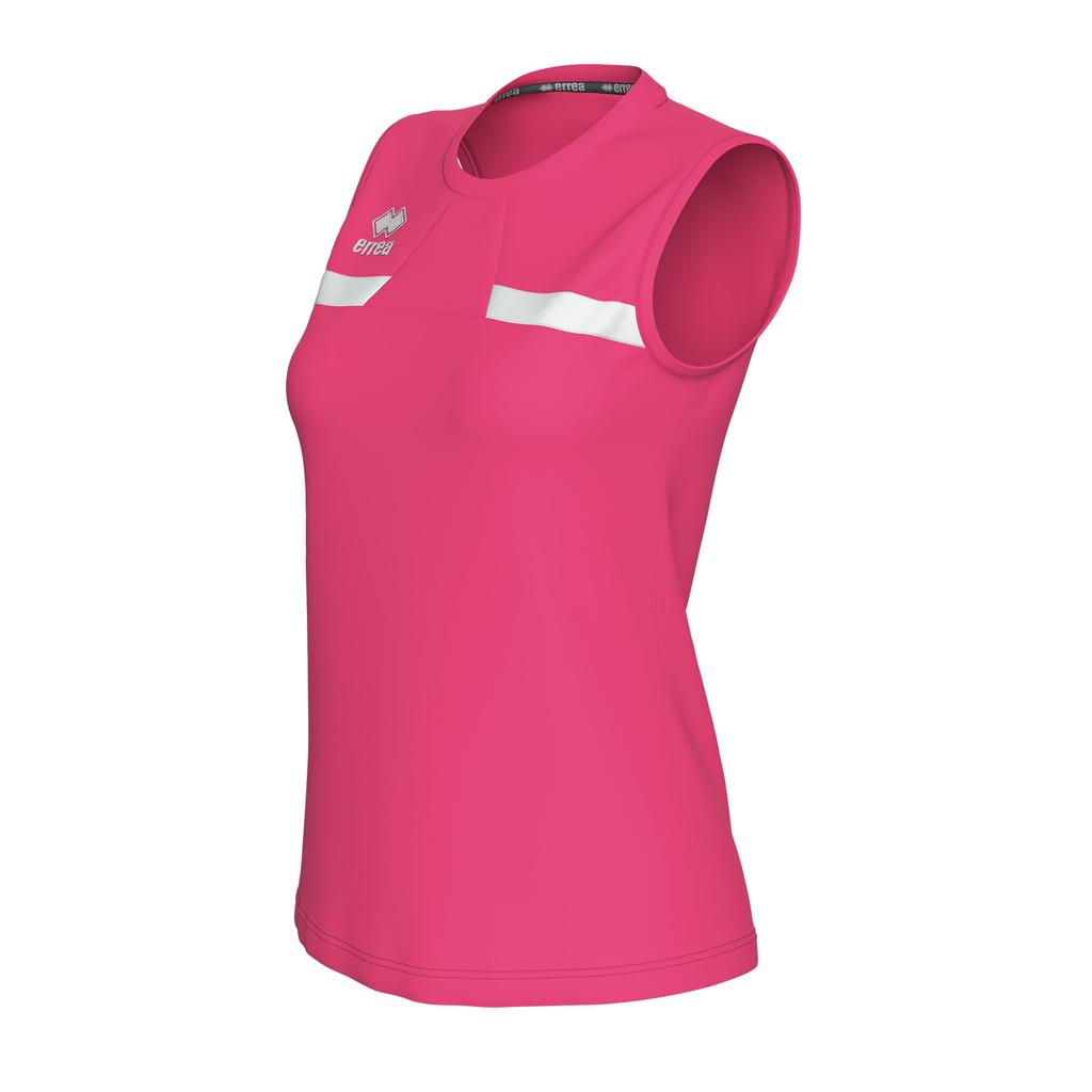 Competition Sleeveless Shirt MARGIE Neon [Elea] Pink/White