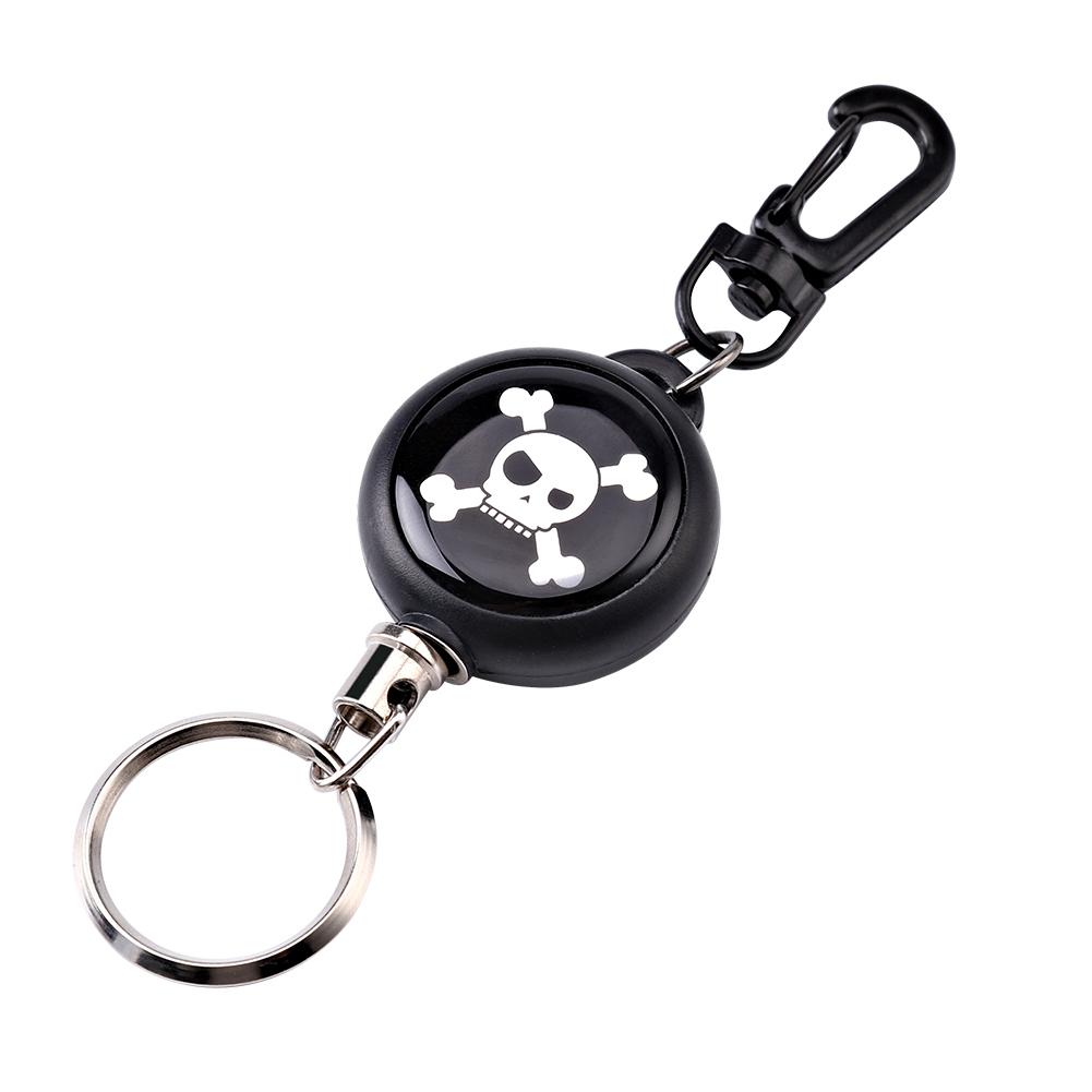 

60cm Steel Wire Rope Retractable Carabiner Survival Keychain Key