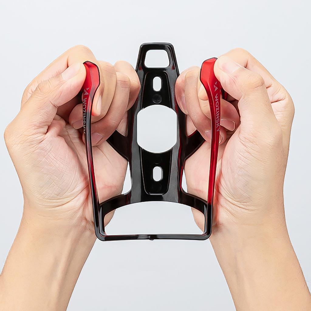 Koszyk uchwyt rowerowy na bidon - czarno-czerwony