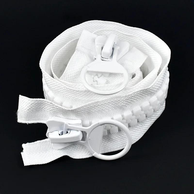 Meetee 75-150cm 20# Großer Schwarzer Harzreißverschluss Doppelschieber Offenendiger Reißverschluss Daunenjacke Mantel Zelt Reißverschlüsse Reparatur Nähzubehör