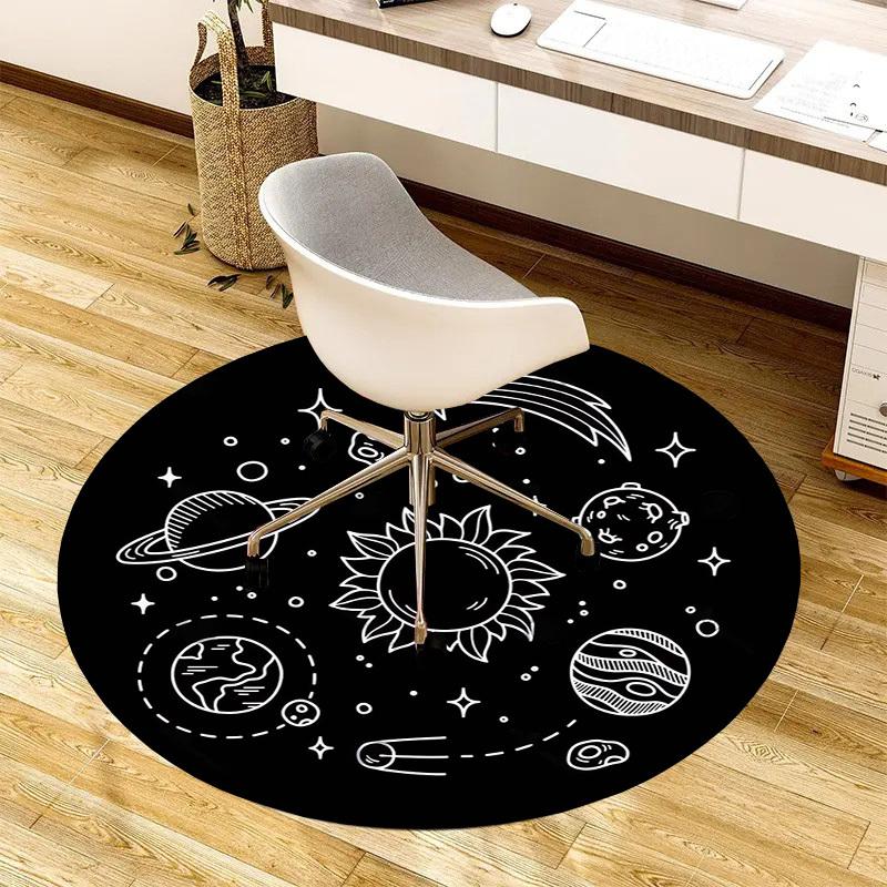 1pc Office Carpet Chair Mats Space Exploration Sticker Pack Perfect for Decorating Office Chairs, Living Rooms, Or Bedrooms.YDT107