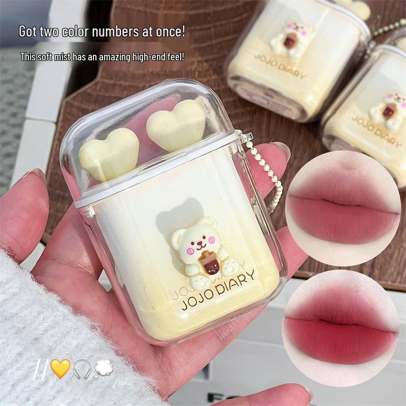 Bobo Matte Lip Glaze Set: Soft, Low-Saturation Shades for a Natural Look - Ideal for Students This Autumn/Winter.