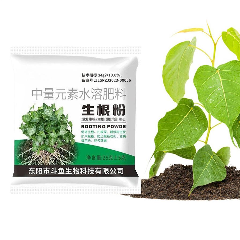 Polvere Radicante 25g Concime per la Crescita delle Piante Stimolatore Radicale per Alberi da Frutto Verdure Piante da Casa Concime per Terreno da Giardino