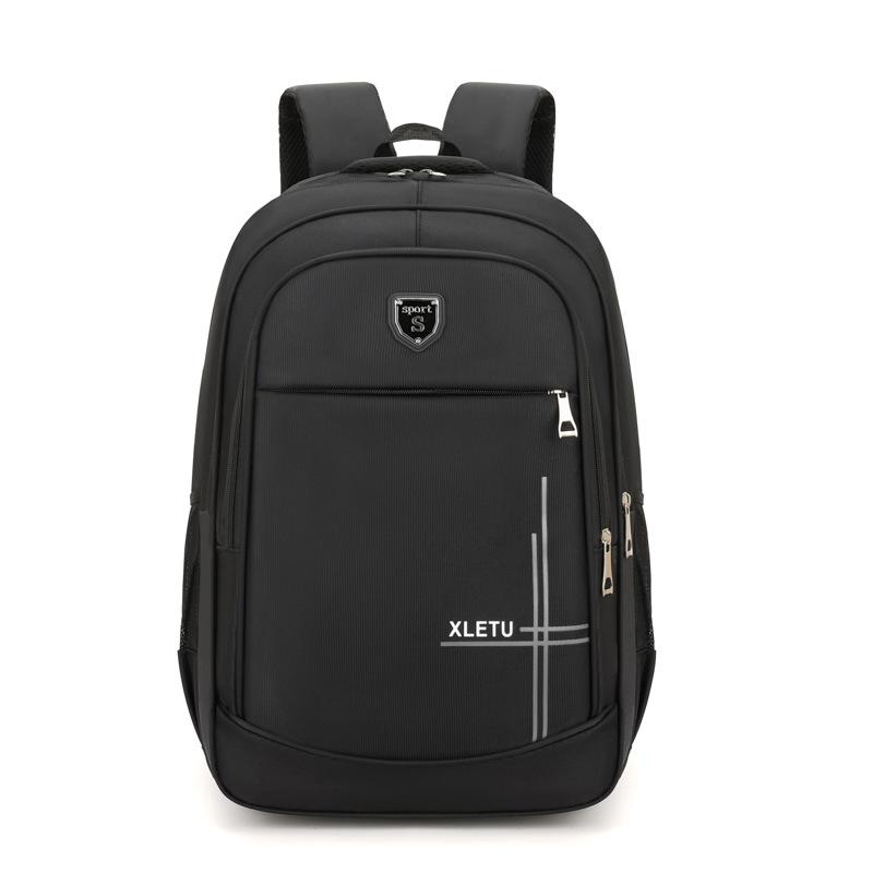 

Мужская новая большая вместимость дорожная женская школьная сумка для школьников младших классов средней школы для компьютера чёрный