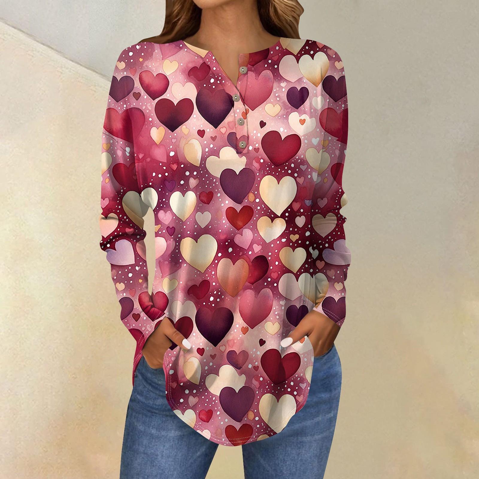 

Футболки для женщин, осенние повседневные рубашки с длинным рукавом на пуговицах, толстовка с винтажным принтом, топ, пуловер XL арбуз красный