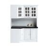 1/12 Dollhouses Kitchen Cabinet Miniature Furniture with Sink Craft Project Model Kitchen Room Scene Decorative Accessory