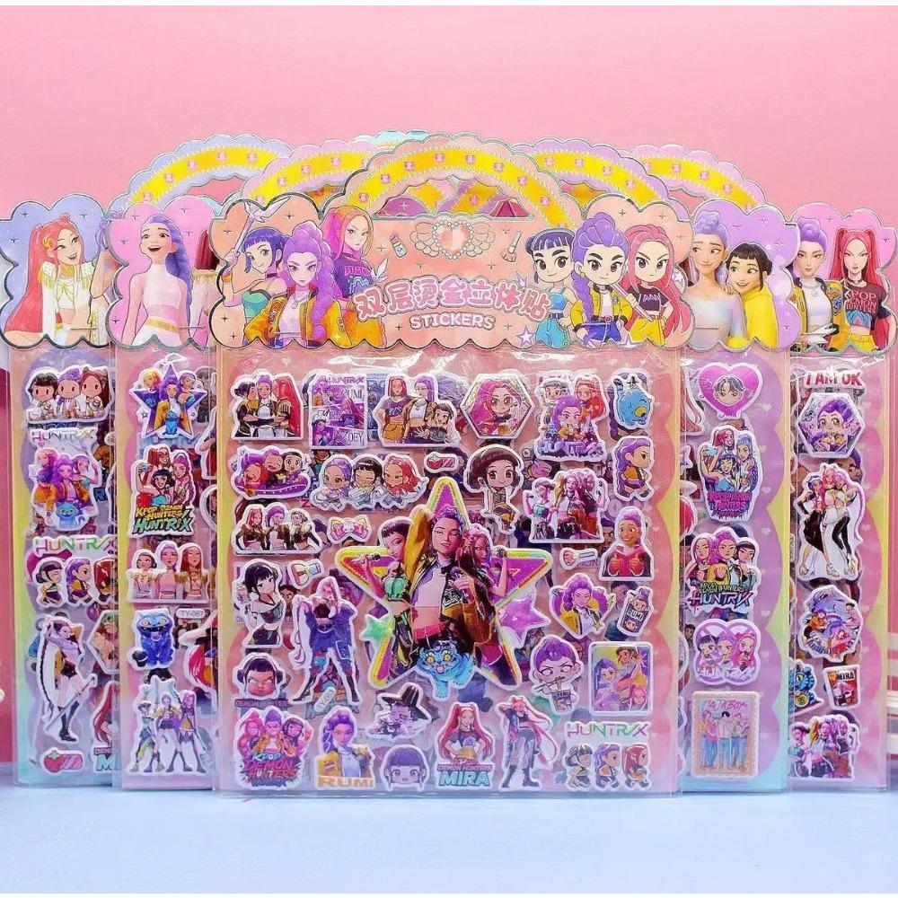 KPOP Double-Layer 3D Bubble Stickers  Stamping Decorative Children's Gifts